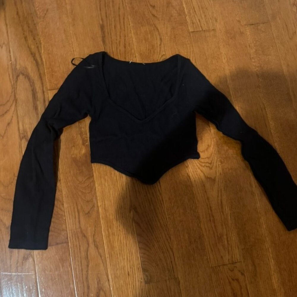 Zara Long Sleeve Crop Top